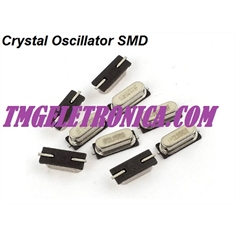 Cristal SMD 20MHZ, HC-49SMD, Crystals 20MHz Quartz Crystal Oscillator Frequency 20.0000MHz, Case HC-49/SM Metalic - SMD 2Pinos - 20Mhz - Crystal Oscillator, Case SMD Metalic HC-49/S, (2pinos)